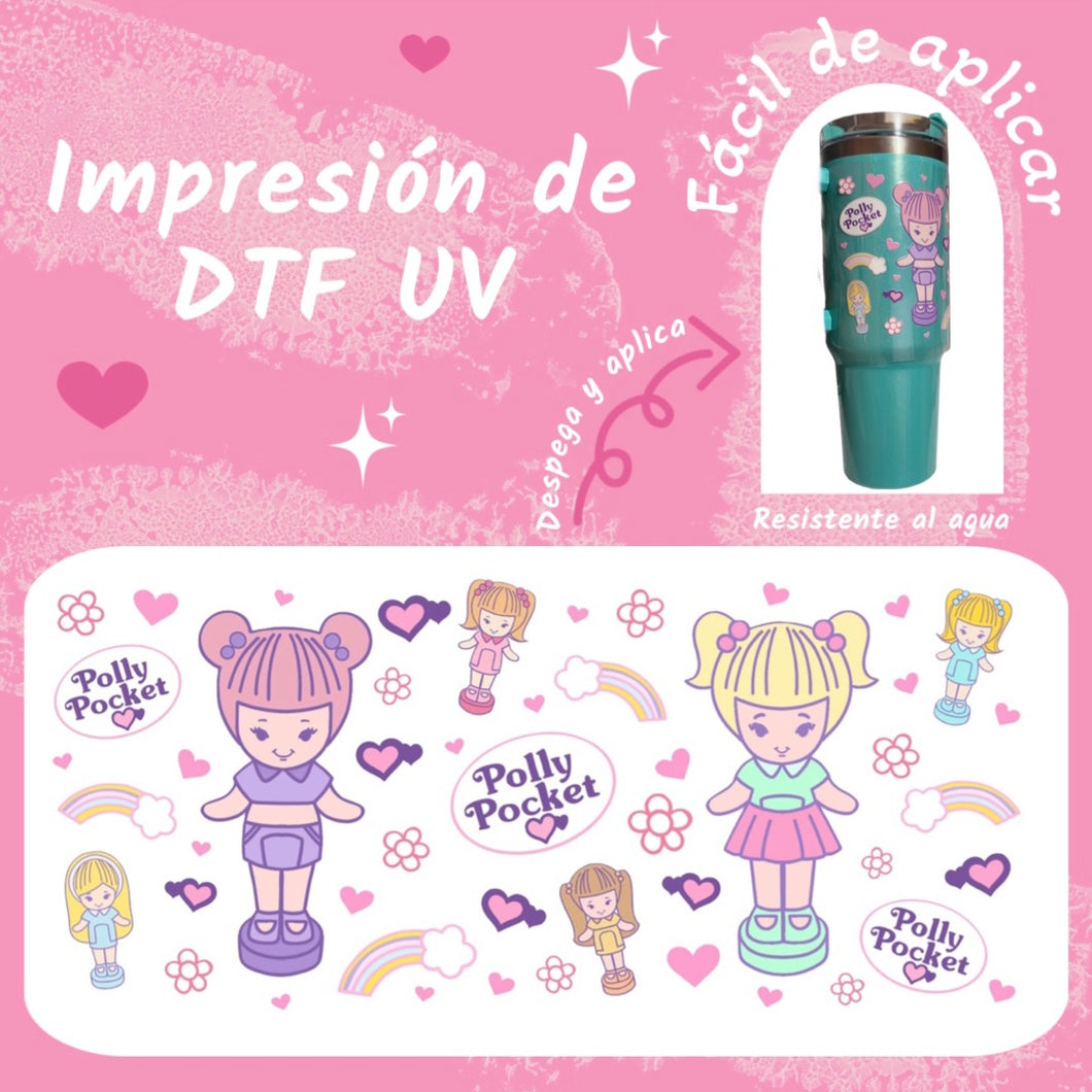 Polly Pocket - 40oz Tumbler Wrap (Clear Film)