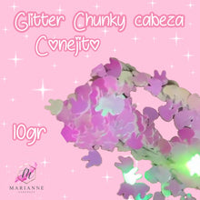 Cargar imagen en el visor de la galería, Glitter Chunky Cabecita conejito
