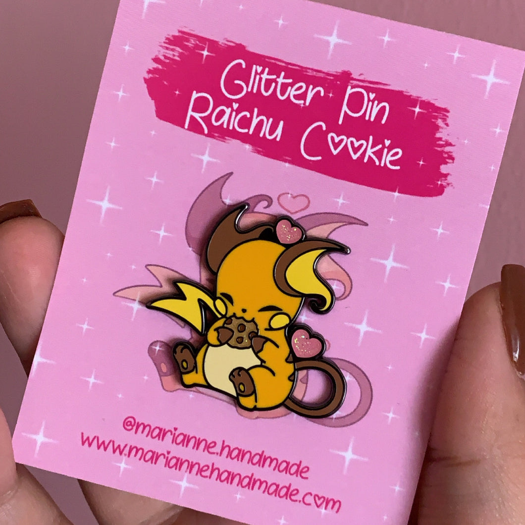 Glitter Pin - Raichu Cookie