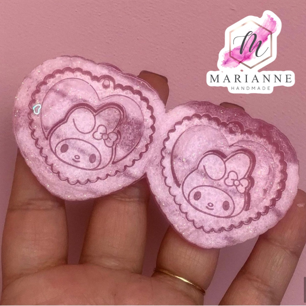 Molde Aretes My Melody Sanrio - Character Heart Earrings